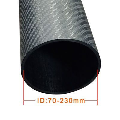 3K パターン カーボンファイバーチューブ 低温120°C マット仕上げ 180mm 200mm 230mm